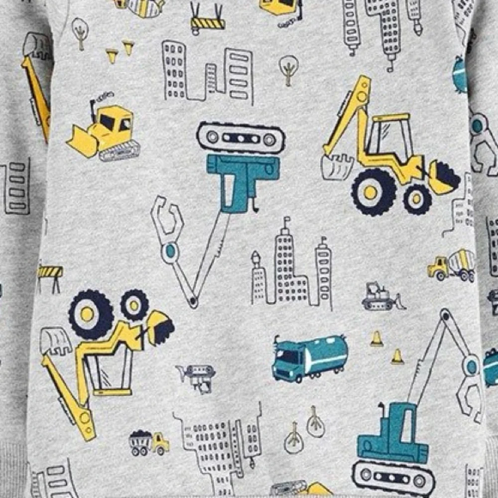 Carters Boys 2 Piece Construction Trucks Sweatshirt & Fleece Joggers Set 18M